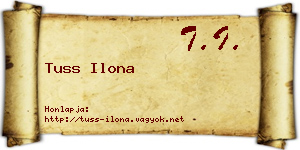 Tuss Ilona névjegykártya